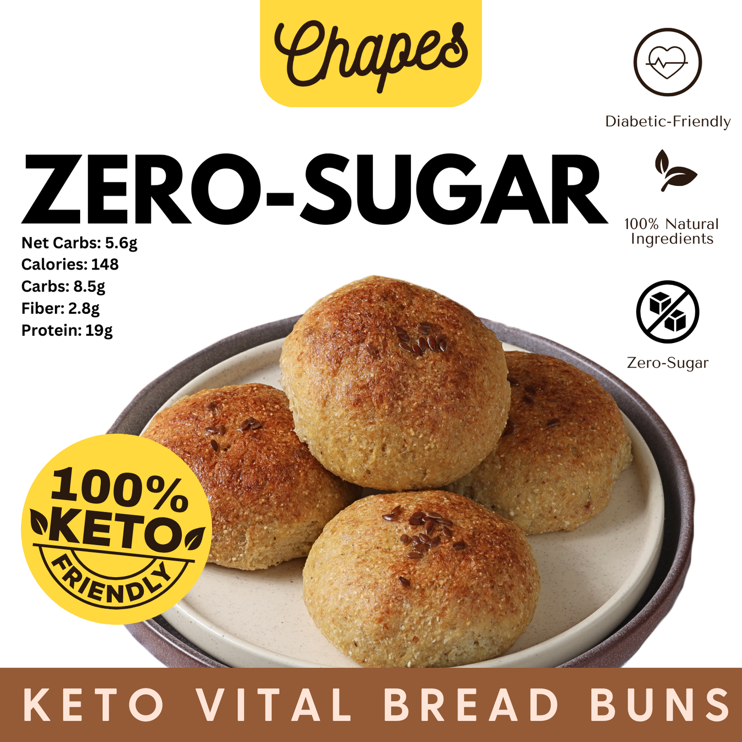 KETO VITAL BREAD BUNS